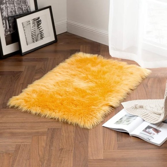 Luxury orange soft fluffy rug SIZE 2 x 3ft - Picture 7 of 10